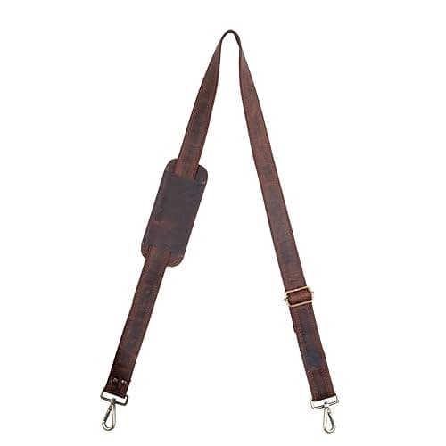 Leather Bag Shoulder Strap Men Messenger Bags Strap Replacement (Cinnamon)