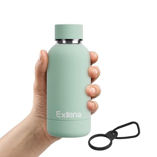 Exllena Insulated Water Bottle 350ml with Clip, Keeps Drinks Cold 24 Hrs/Hot 12 Hrs, BPA Free (Mint)