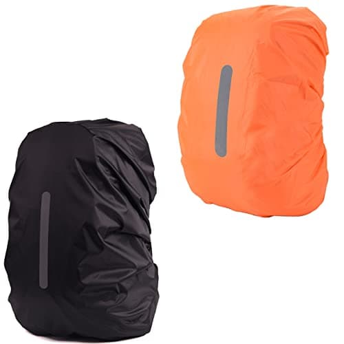 MOPHOEXII 2 Pack Waterproof Rain Cover for Backpack, Backpack Rain Cover with Reflective Strip,Rucksack Rain Cover for Bicycling/Hiking