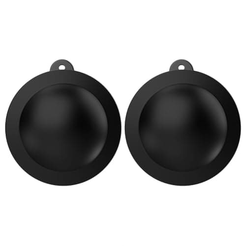 LatoYard 2 Pack Silicone Lens Cap for GoPro Max 2, Protective Rubber Cover for Sports Camera, Durable Scratch Resistant Shell, Lightweight Black Accessory