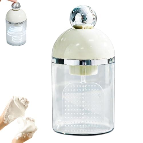 Electric Foaming Soap Dispenser, Portable Automatic Foam Maker (Beige)