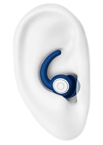 Ear Plugs for Sleep Noise Reduction, Soft Comfortable 2-Pack Silicone Ear Plug for Sleeping 28dB Noise Cancelling Hearing Protection Earplugs for Sleep, Airplane Travel (Blue, S/L)