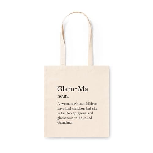 eBuyGB Glam-Ma Tote Bag, Grandma Bag, New Grandma Gift, Glamorous Grandma Dictionary Definition, Granny Nana Birthday Present