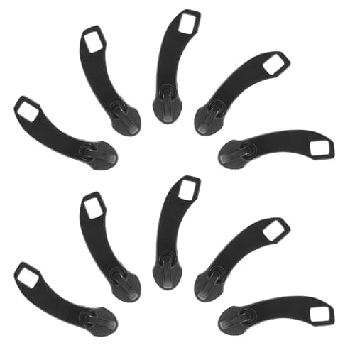 10pcs Dual Layer Black Zipper Repair Kit for Coats Luggage