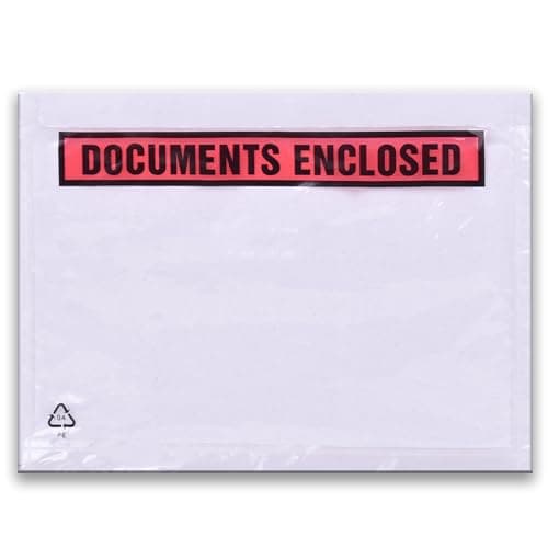 Triplast 200 x A5 Printed Document Enclosed Wallet (225 x 165 mm) | Peel & Seal Clear Plastic Envelopes/Sleeves/Pockets/Wallets | Attach Invoices, Packing Lists & Delivery Notes to Parcels