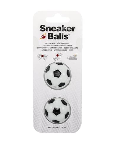 Sneaker Balls Shoe Deodorizer Balls - Odour Eliminator for Shoes, Gym Bags and Lockers, Long-Lasting 90-Day Fresh Scent, Quick Twist-to-Activate Design to Unlock Scent, 3.8cm, Football
