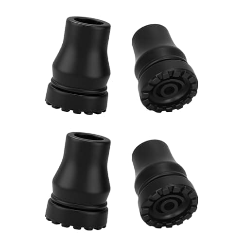 supregear Rubber Ferrules for Walking Sticks (4-Pack), 19mm Non-Slip Replacement Cane Tip for Standard Walking Stick Folding Cane Crutch Accessory, End Caps Stoppers Tips