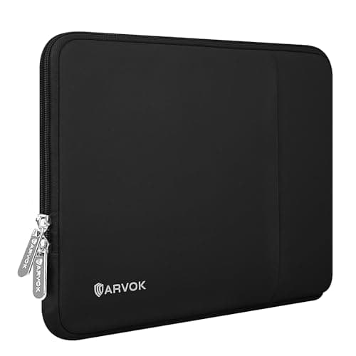 ARVOK Laptop Sleeve Case,Waterproof Notebook Cover for MacBook Air MacBook Pro inch, PVC Computer Carrying Bag with Pocket,Black