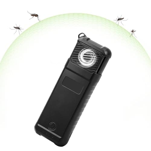 AOOWU 3-in-1 Electric Mosquito Repellent with Camping Lantern, Portable Mosquito Repeller, Double-Sided Insect Repellent with Power Bank Function, Outdoor & Indoor Fly Zapper for Camping, Backpacker