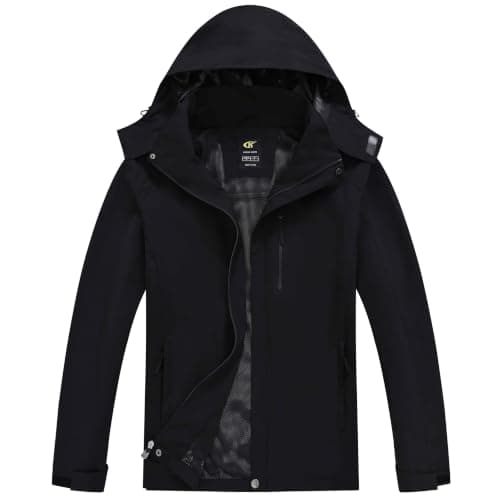 yuyangdpb Mens Waterproof Jacket Lightweight Hooded Raincoat