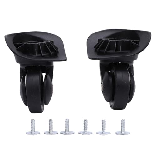 Luggage Suitcase Wheels Replacement Travel Suitcase Caster Repair Kit Shock Absorbing Universal Wheel Roller Set for Suitcase Trunk Luggage Black 2 Pack