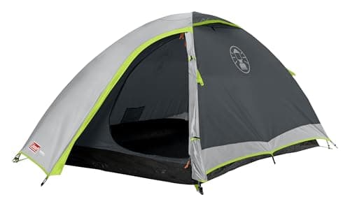 Coleman Tent Darwin | 2 Person Compact Dome Tent | Lightweight Camping, Festival and Hiking Igloo Tent | 100% Waterproof with HH 3000mm | Sewn-in Groundsheet, Grey