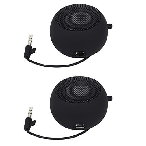Oikufidu 2X Mini Speaker Portable Rechargeable Travel Speaker with Aux Input Wired 3.5mm Headphone Jack