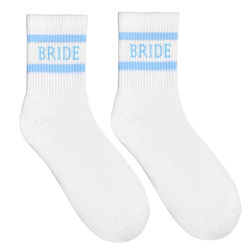 Mabor Bride Socks, Something Blue Gift for Wedding Day Bachelorette Party