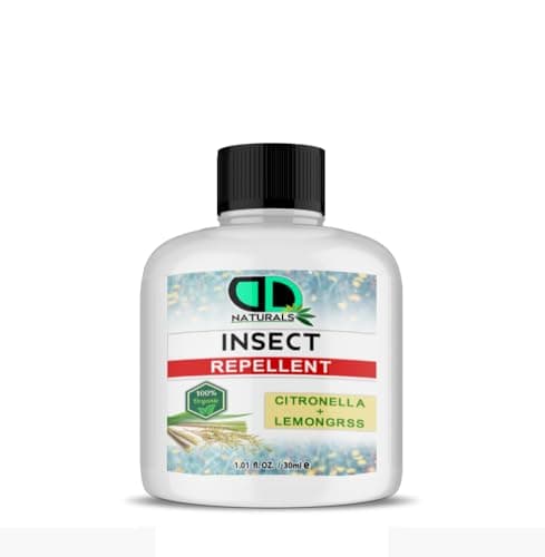 DD Teck 100% Natural Citronella & Lemongrass Repellent – DEET-Free, Safe & Effective Bug Protection Non-Toxic Solution, Indoor and Outdoor Use, Multi-Insect Repellent (30ml)