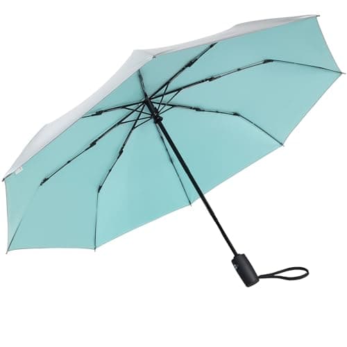 G4Free UPF 50+ UV Protection Travel Umbrella 42 Inch Sun Blocking Umbrella (Lake Blue)