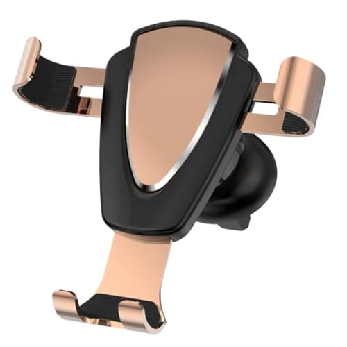 Car Gold Aluminum Alloy Air Vent Phone Holder for 4-6.2 Inch Phones
