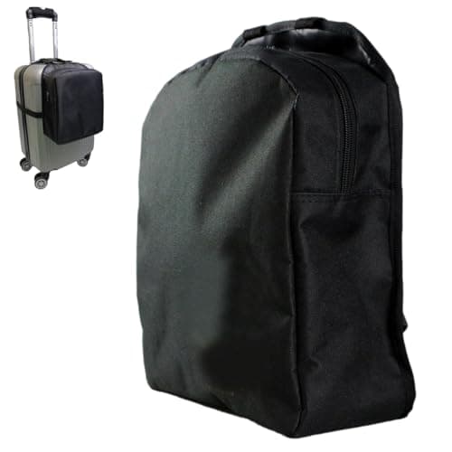 DraCra Over Luggage Organizer Bag Add on Storage Pocket Expandable Hanging Pouch for Hardside Carry-On Luggage Hardshell Suitcase With Wheels Softside Rolling Luggage with Spinner Wheels