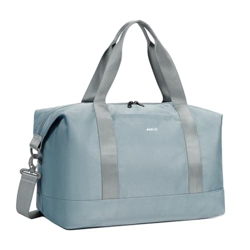 ECOHUB Easyjet 30L Cabin Bag 45x36x20 Underseat Travel Flight Bag Foldable Carry On with Removable Wet Pocket Waterproof Overnight for Women (Grey)