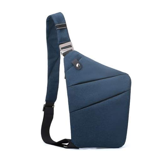 Spiritch Anti Theft Crossbody Bags for Women, Shoulder Bag Anti-theft Design for Travel, Sport, Blue - Left Shoulder, One size