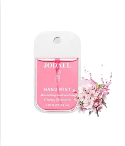 Mist Hydrating Hand Sanitizer Spray for Adults, Travel size, Up to 500 Sprays, Multi-Flavor, Quick-Dry & Non-Sticky, Portable Hand Cleanser For Daily Use (Cherry Blossom)