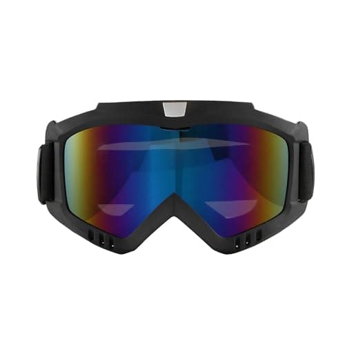 Dirt Bike Goggles Motorcycle ATV Ski Windproof Racing Glasses For Adults Men Women Youth Kids Winter Sports (A, One Size)