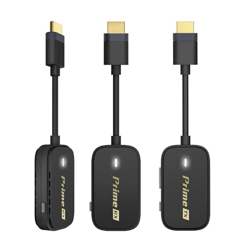 EZCast Pocket Prime Wireless HDMI Extender Kit – Dual Screen Streaming with 1 Transmitter & 2 Receivers, Plug & Play, 5GHz Wireless HDMI, 262FT Range, 1080P/60FPS for TV, Projector, Laptop & Gaming