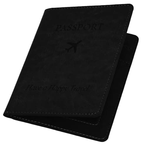 OFFCUP Passport Holder Cover, PU Leather RFID Blocking Passport Cover