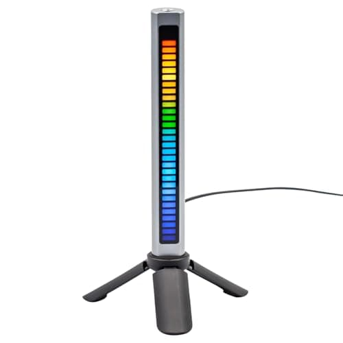 Voice-Controlled RGB Rhythm Lights, Rechargeable Adjustable Brightness and Speed Lamp with Built-in AGC for Room Interiors, Perfect for Ambient Lighting