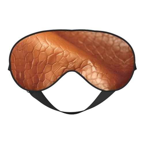 Cowhide Leather Eye Mask Sleep Mask Blocking Light Perfect for Women Men Soft and Comfortable Blindfold for Travel