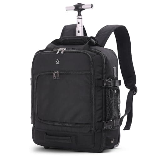 Aerolite 45x36x20cm easyJet Trolley Backpack, 2 Wheels, Business