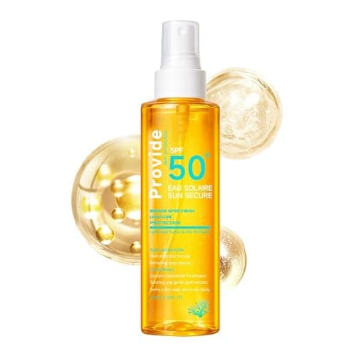 Sunscreen Spray Mist, UV Defense Shield, Outdoor Protection with Quick Absorb, Body Hydration with Lightweight Texture, Cosmetic Accessory, Travel Beauty Aid for Camping Hiking Fishing Running Cycling