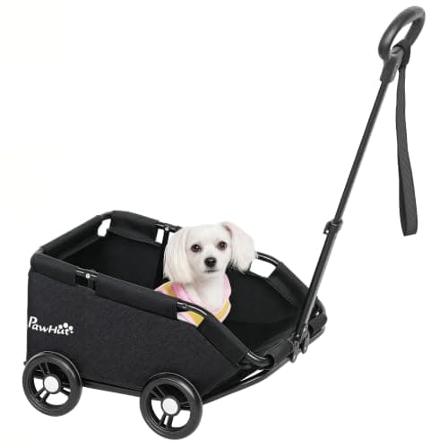 PawHut Mini Dog Stroller Foldable for Small Dogs and Cats with 4 Wheels