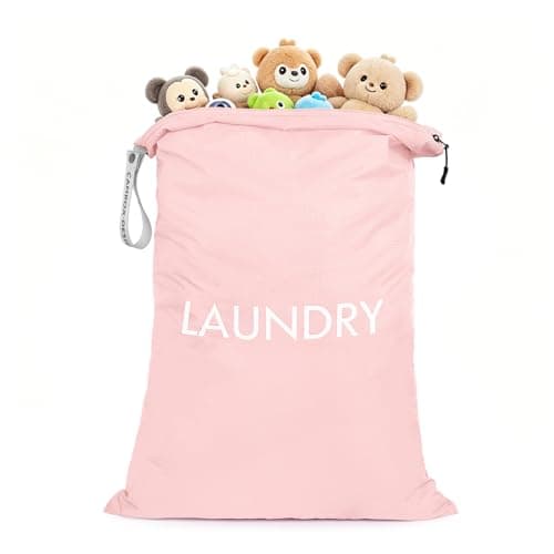 CANBOX Travel Laundry Bag, Nylon Wet Dry Storage Organizer, Zippered, Pink