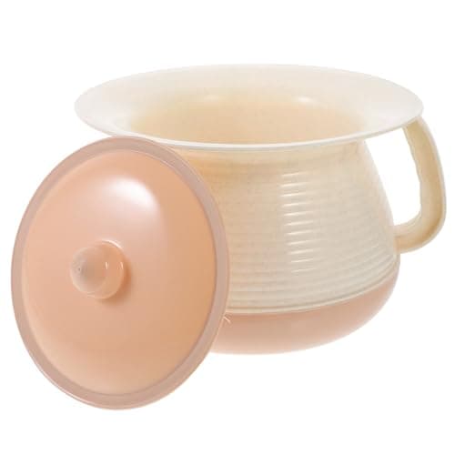 GAROZATION Boy Girl Urine Pail Plastic Portable Home Spittoon Lid Bedside Boys and Girls Chamber Pot Urine Bucket for Camping Travel Potty Toilet
