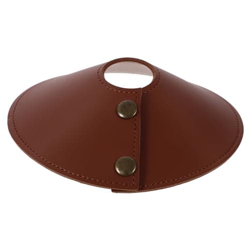 MAGICLULU Portable Brown Pu Lampshade for Outdoor Travel and Camping, Wear-Resistant Small Hanging Lamp Shade Comfortable Grip, Suitable for Indoor and Outdoor Use