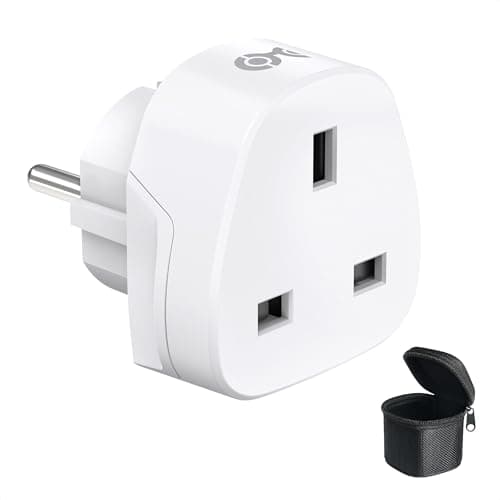 Cable Matters UK to EU Plug Adapter, Grounded Type G to Type E/F
