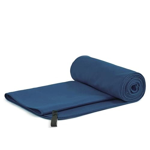 Lepat Microfibre towel, Ultra Lightweight Gym Towel, Super Absorbent Compact Camping Towel, Quick Dry Microfiber Towels for Sports Hiking Travel Camping Beach Swimming (Navy Blue, 40 * 80cm)