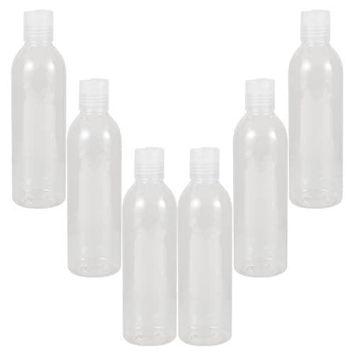 250ml Travel Shampoo and Lotion Bottles with Press Caps, 6 Pack
