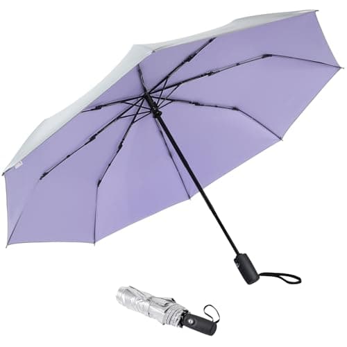 G4Free UPF 50+ UV Protection Mini Travel Umbrella 42 Inch Sun Blocking Folding Umbrella
