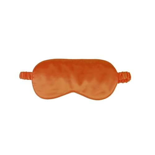 1 Pcs Sleep Mask, Silk Eye Mask, Blindfold, Silk Sleeping Mask for Girls, Women, Men (Orange)