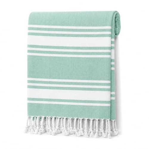 Adore Cotton Rich Hammam Beach Towel 90 x 170cm - Green Stripe