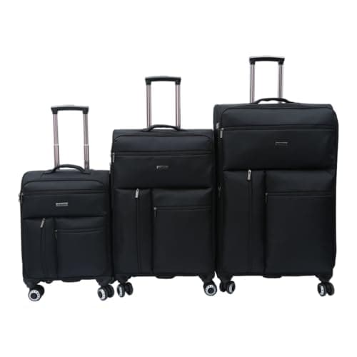 Cassia Soft Luggage Spinner Suitcase – Lightweight Travel Bag with 360° Smooth Wheels, Ripstop Polyester & PU, Expandable Carry-On or Checked Luggage