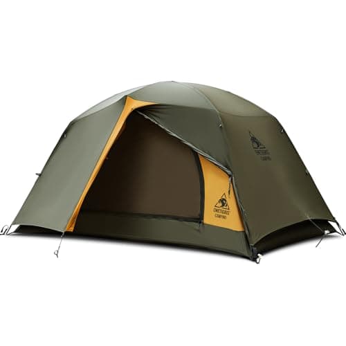 OneTigris Stella 4 Season Camping Tent Backpacking 1/2 Person Waterproof Lightweight Easy Setup Instant 3000mm Waterproof Rating Outdoor Hiking Tent (2P Green)