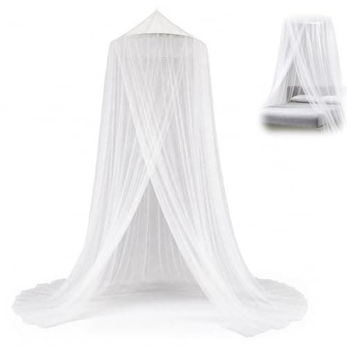 Mosquito Net for Bed,Mosquito Net Dome Tent,Large White Bed Canopy, Hanging Bed Net, Easy Installation Ideal - Hanging Net for Outdoor & Bedroom Use, Travel,Portable Mosquito Protection for Travelers