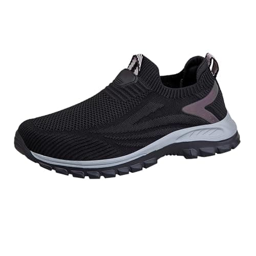 Unisex Slip On Walking Shoes Knit Running Trainers Lightweight Sneakers