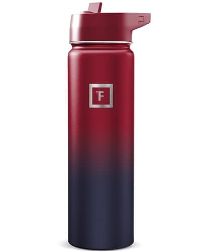 Insulated Water Bottle with Straw - 650/950/1200/1800 ml - Leakproof Double-Walled Stainless Steel Metal Drink Flask BPA-Free - Sports Travel Gym Camping Hiking Kids