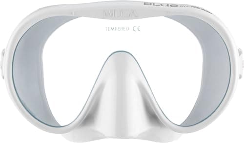 CRESSI since 1946 - Musa Frameless Diving Mask for Adults - Wide Vision Single Lens - Low Internal Volume - Pure Soft Silicone - White - One Size - Designed in Italy
