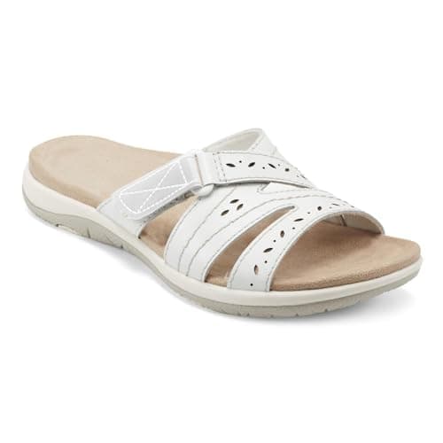 Ladies Flat Sandals Wide Fit Slip On Slide Sandal Open Toe Comfortable Breathable Classic Casual Lightweight Beach Sandals Summer Pool