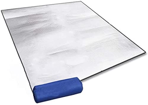 Aluminum Foam Mat sleeping mat for camping 150x200 cm insulating mat thermal Blanket foldable tent mat floor mat of aluminum foil, ultralight (Silver, 200 x 150 cm)